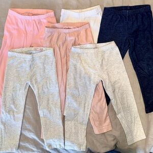 The Children's Place Pink, White, and Blue Leggings Set